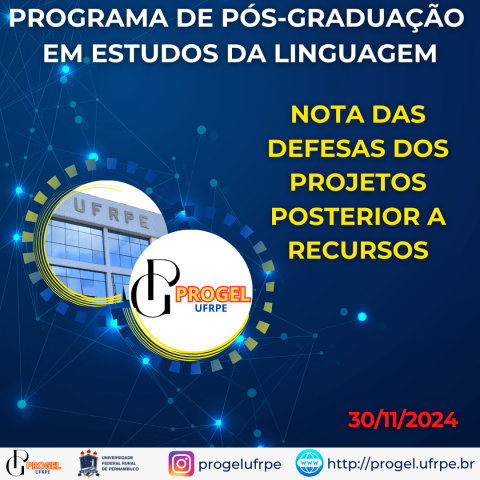 NOTA DAS DEFESAS DOS PROJETOS POSTERIOR A RECURSOS