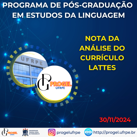 NOTA DA ANÁLISE DO CURRÍCULO LATTES